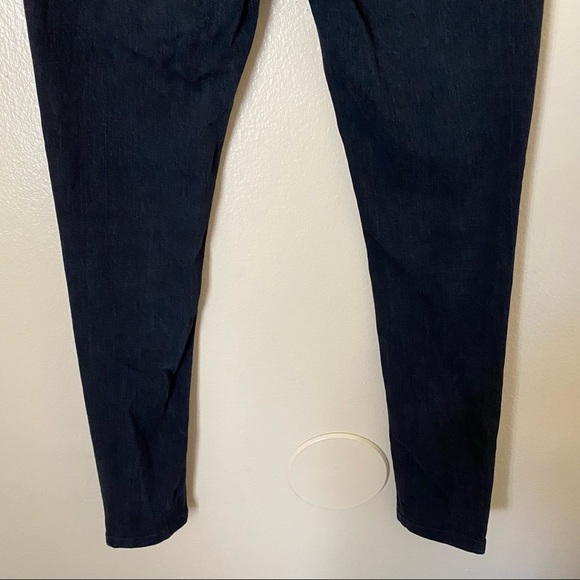 Rag & Bone High Waisted Skinny Jeans Dark Denim Wash in Stone Black - Picture 5 of 9